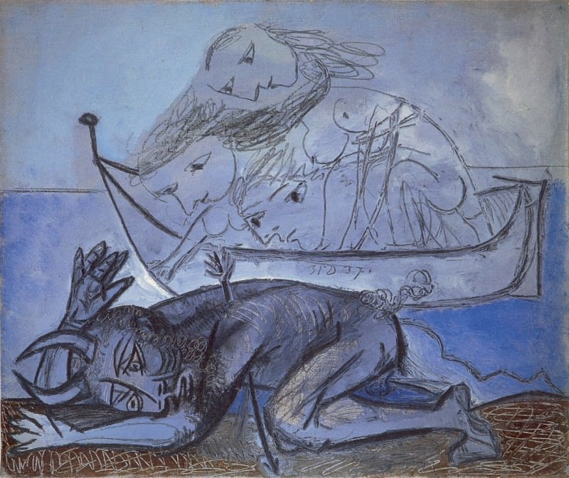 1937 Barque de naЛades et faune blessВ. Pablo Picasso (1881-1973) Period of creation: 1931-1942