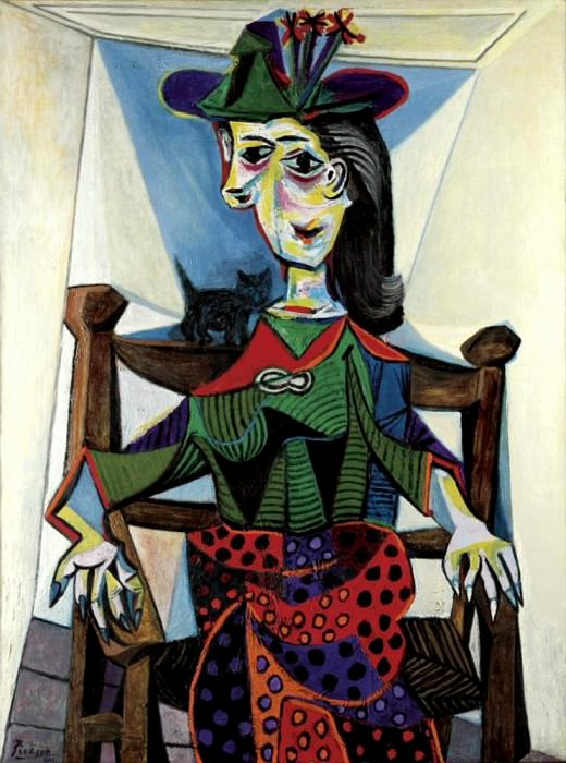 1941 Dora Maar au chat. Пабло Пикассо (1881-1973) Период: 1931-1942