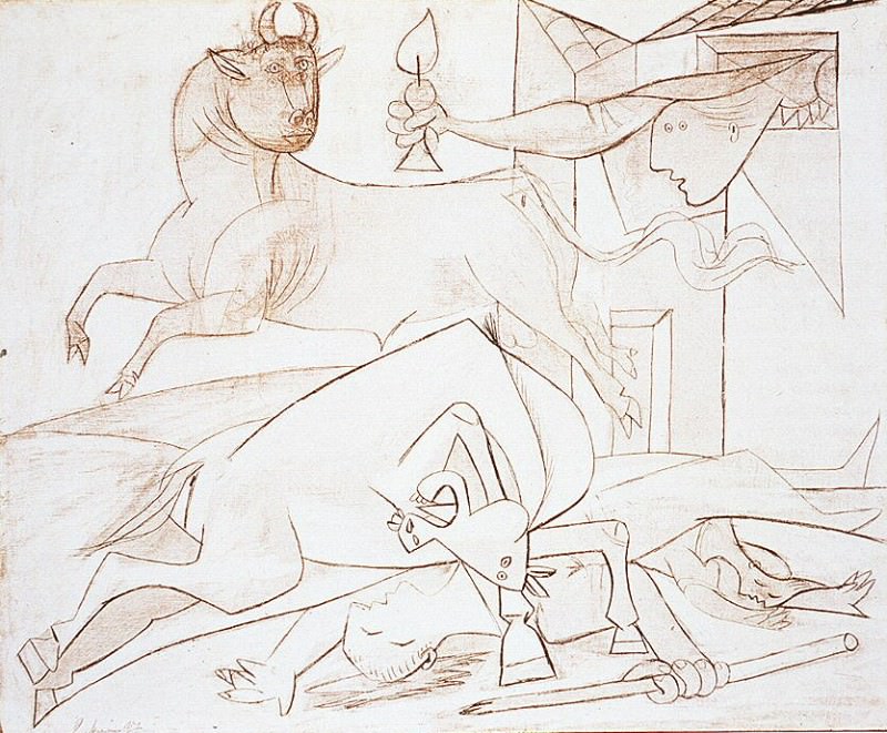 1937 Guernica V. Пабло Пикассо (1881-1973) Период: 1931-1942 (Рtude)