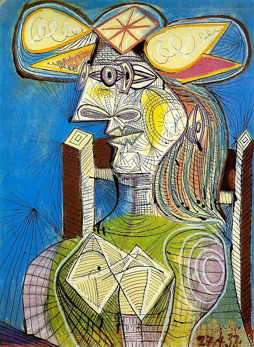 1938 Buste de Femme assise (Dora). Пабло Пикассо (1881-1973) Период: 1931-1942