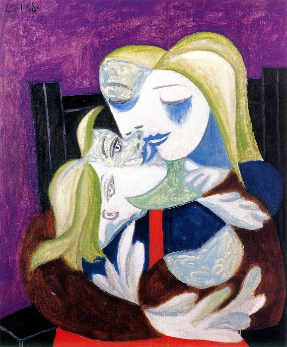 1938 Femme et enfant (Marie-Thérèse Walter et Maya). Пабло Пикассо (1881-1973) Период: 1931-1942