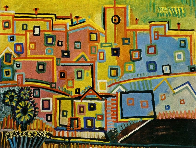1937 Maisons, Пабло Пикассо (1881-1973) Период: 1931-1942