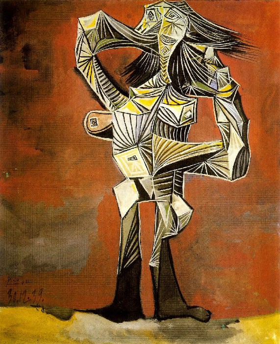 1939 Femme debout la main droite derriКre la tИte. Pablo Picasso (1881-1973) Period of creation: 1931-1942