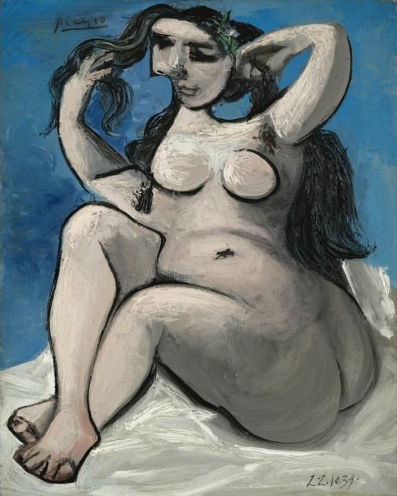 1939 Nu assis sur bleu. Пабло Пикассо (1881-1973) Период: 1931-1942