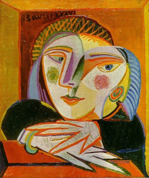 1936 TИte de femme. Пабло Пикассо (1881-1973) Период: 1931-1942