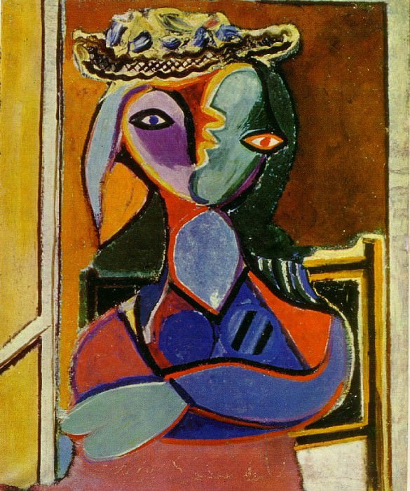 1936 Femme au chapeau. Пабло Пикассо (1881-1973) Период: 1931-1942