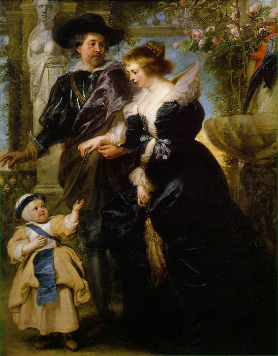 Рубенс, его жена Елена Фурмен , и один из их детей, Питер Пауль Рубенс
