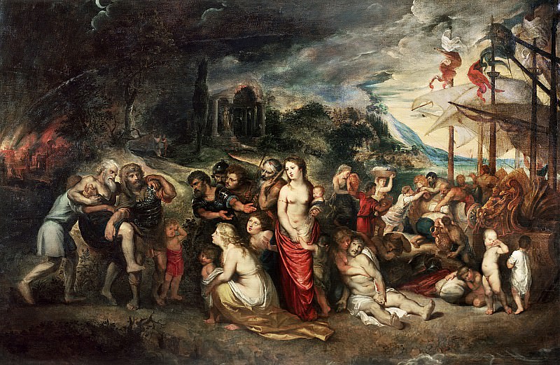 Rubens Aeneas And His Family Departing From Troy. Peter Paul Rubens