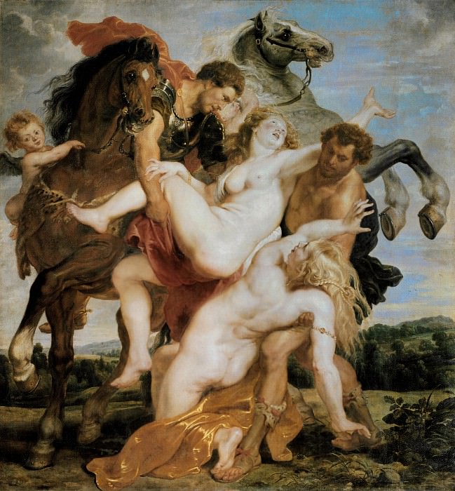 Rape of the Daughters of Leucippus WGA. Peter Paul Rubens