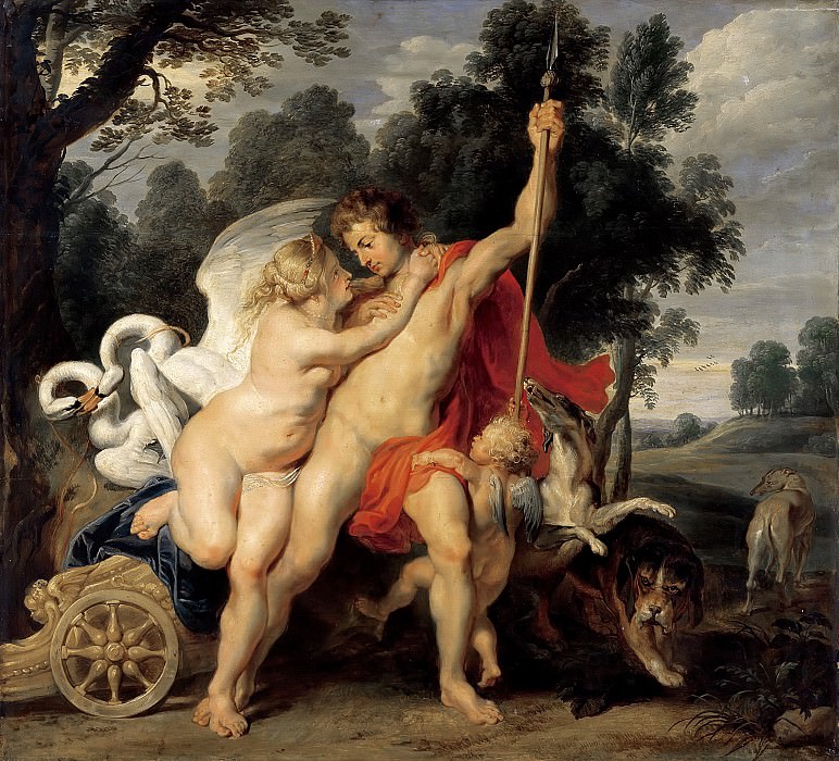 Venus and Adonis. Peter Paul Rubens