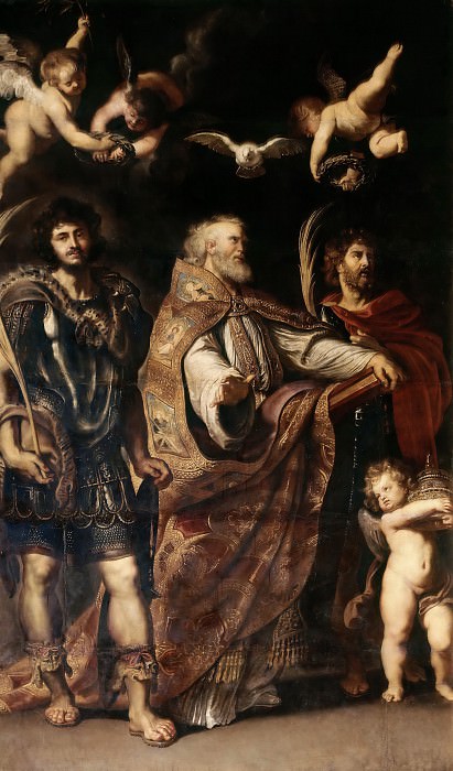 Saint Gregory Surrounded by other Saints. Peter Paul Rubens
