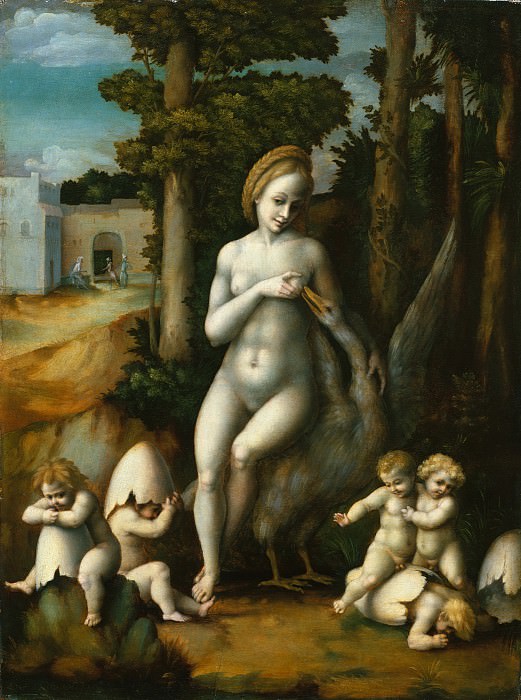 Bachiacca (Italian, Florence 1494–1557 Florence) - Leda and the Swan. Metropolitan Museum: part 2