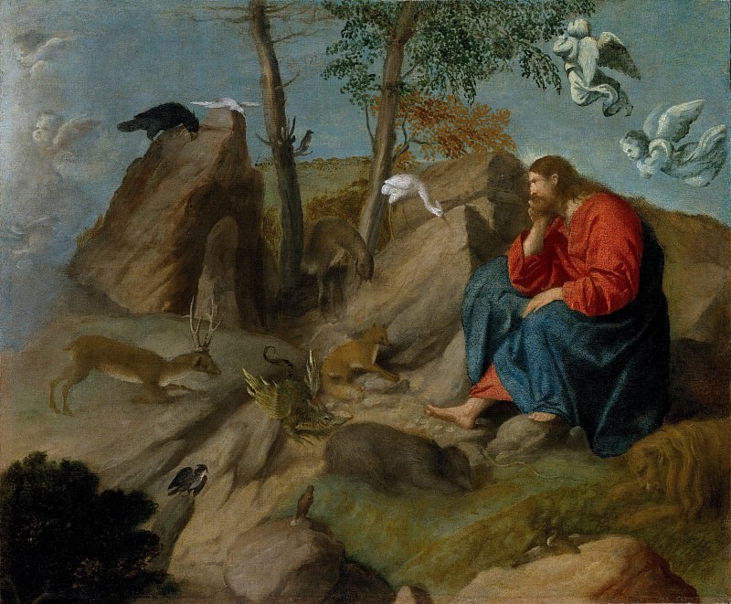 Moretto da Brescia (Italian, Brescia ca. 1498–1554 Brescia) - Christ in the Wilderness. Metropolitan Museum: part 2