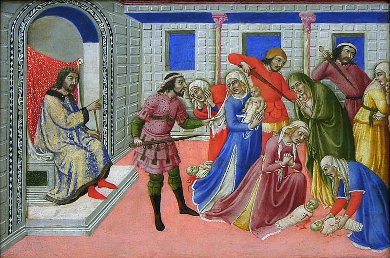 Sano di Pietro (Italian, Siena 1405–1481 Siena) - The Massacre of the Innocents. Metropolitan Museum: part 2