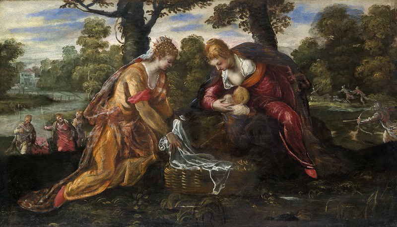 Jacopo Tintoretto (Italian, Venice 1519–1594 Venice) - The Finding of Moses. Metropolitan Museum: part 2