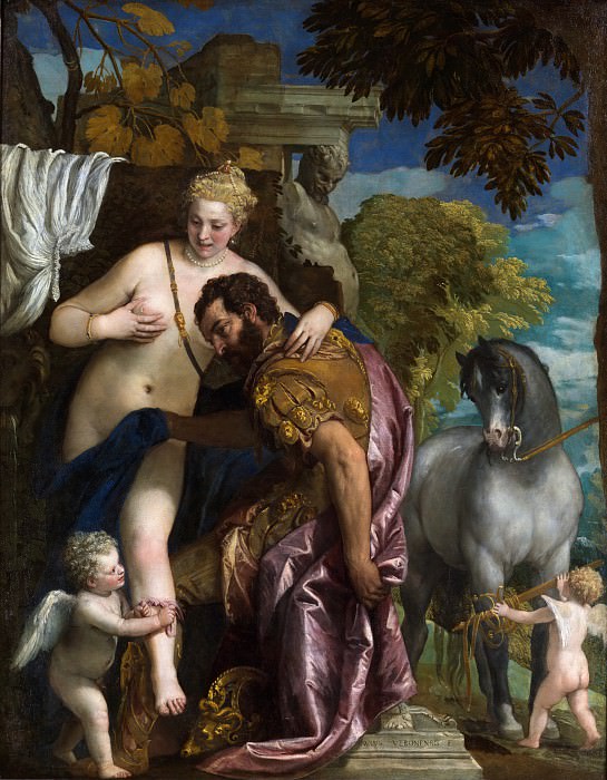 Paolo Veronese (Italian, Verona 1528–1588 Venice) - Mars and Venus United by Love. Metropolitan Museum: part 2
