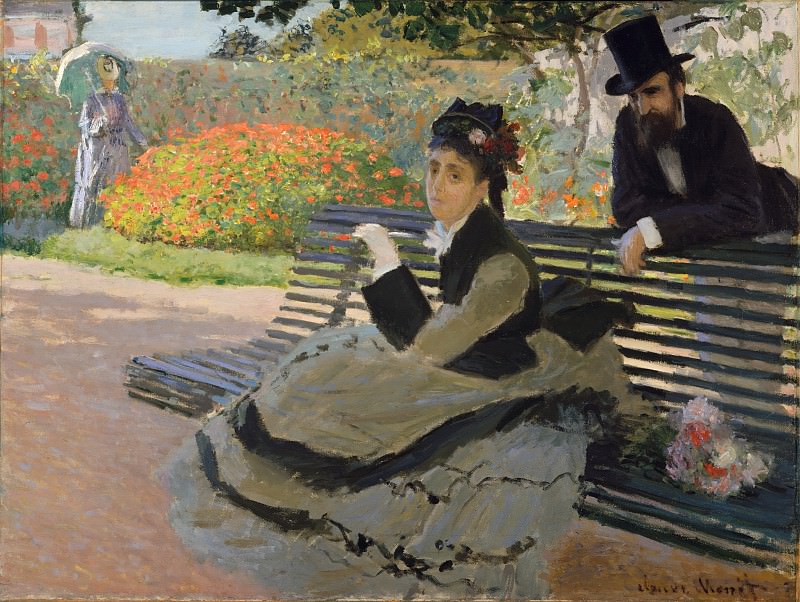 Claude Monet - Camille Monet (1847–1879) on a Garden Bench. Metropolitan Museum: part 2