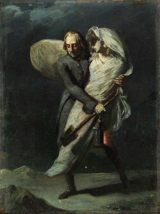Пьер-Антуан-Огюст Ваффлард - Эдвард Янг (1683-1765) и его падчерица Элизабет Темпл (умерла в 1736). Музей Метрополитен: часть 2