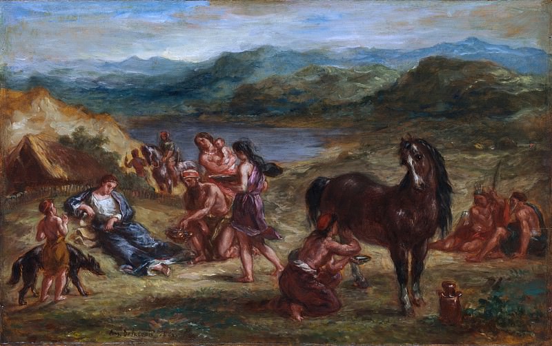 Eugène Delacroix - Ovid among the Scythians. Metropolitan Museum: part 2