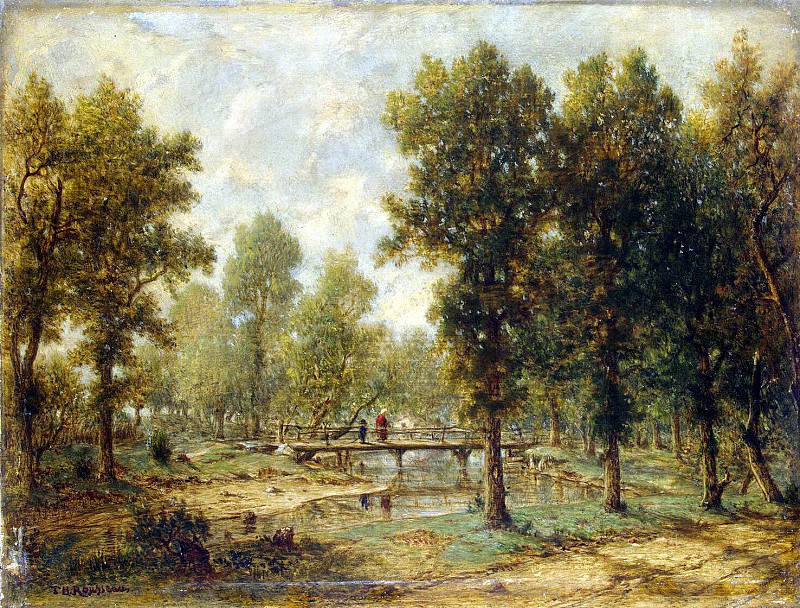 Rousseau, Theodore - Landscape with bridge. Hermitage ~ part 10