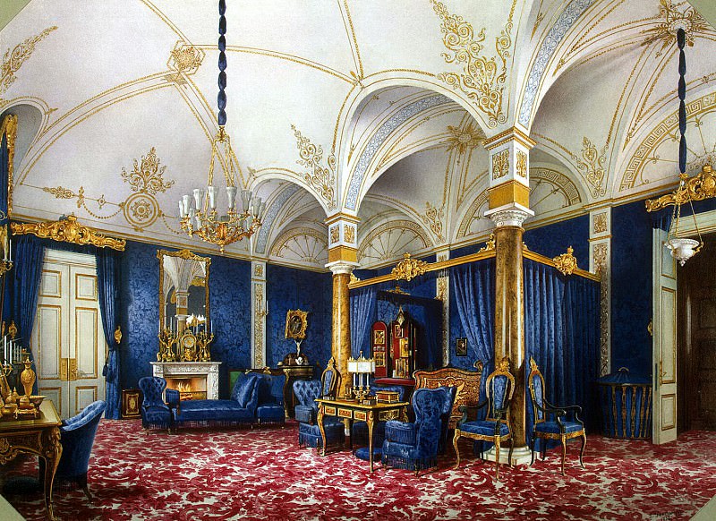 Premazzi, Luigi - Types of rooms of the Winter Palace. Bedroom of Empress Maria Alexandrovna. Hermitage ~ part 10