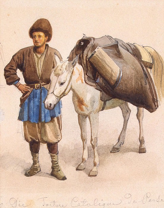 Premazzi, Luigi - Tartar with a mule. Etude. Hermitage ~ part 10