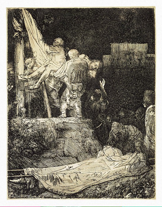 Rembrandt, Harmenszoon van Rijn - Descent from the Cross by torchlight. Hermitage ~ part 10