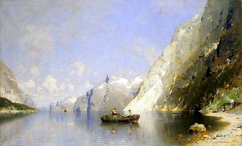 Rasmussen, Georg Anton - Fjord in Norway. Hermitage ~ part 10