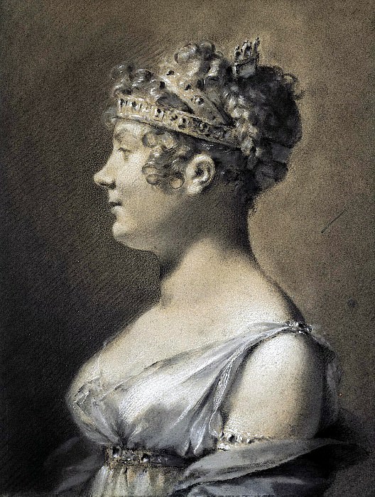 Prudhon, Pierre Paul - Portrait of Princess Catherine Talleyrand. Hermitage ~ part 10