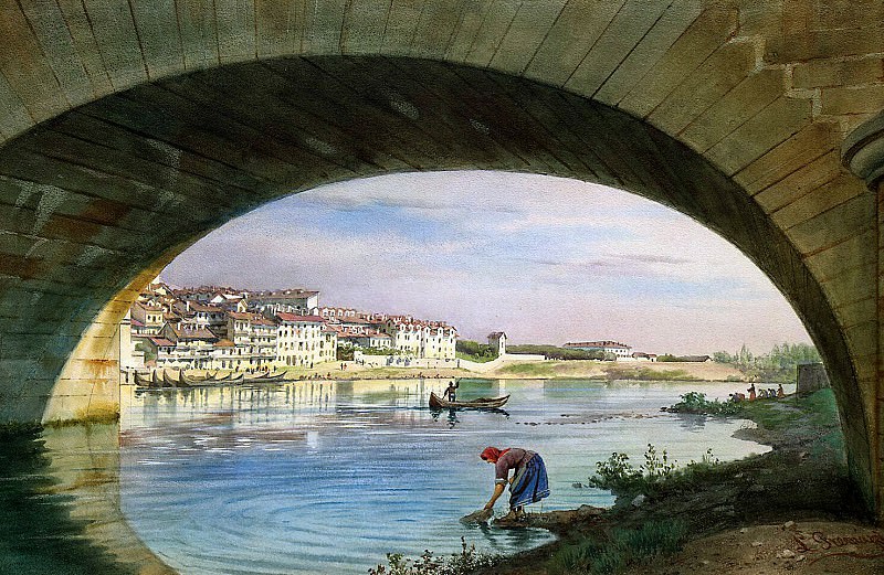 Premazzi, Luigi - Type of Turin with a bridge. Hermitage ~ part 10