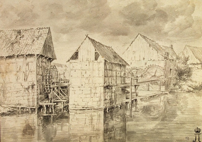 Ruisdael, Jacob van ai - Water mills. Hermitage ~ part 10