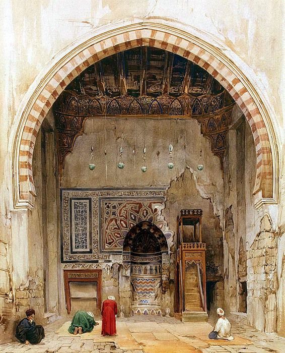 Perron, Charles - Interior of a mosque in Cairo. Hermitage ~ part 10