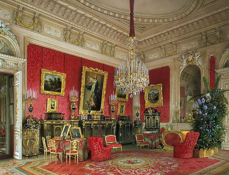 Premazzi, Luigi - Types of rooms of the Winter Palace. Study of Empress Maria Alexandrovna. Hermitage ~ part 10