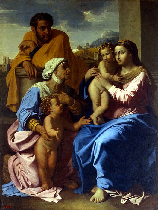 Poussin, Nicolas - The Holy Family with St.. Elizabeth and St. John the Baptist. Hermitage ~ part 10