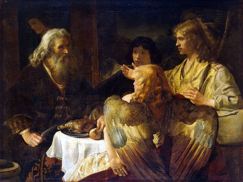 Rembrandt, Harmenszoon van Rijn - Abraham and three angels. Hermitage ~ part 10