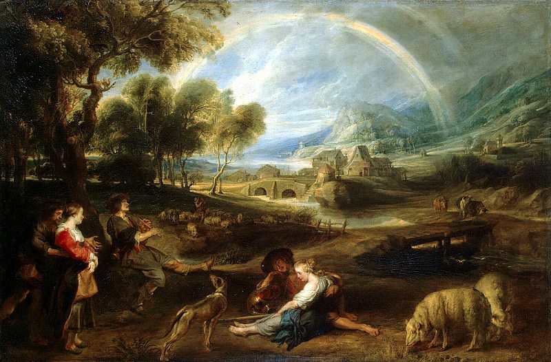 Rubens, Peter Paul - Landscape with a Rainbow. Hermitage ~ part 10