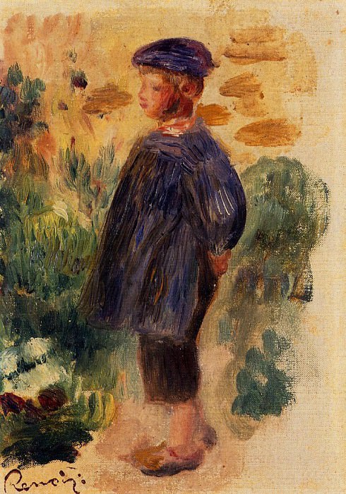 Portrait of a Kid in a Beret. Pierre-Auguste Renoir