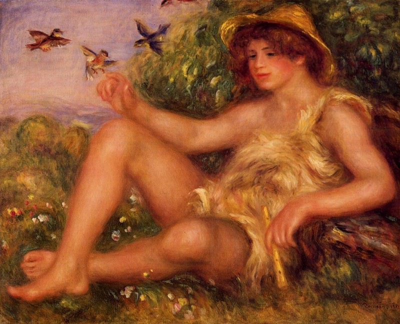 Young Shepherd in Repose (also known as Alexander Thurneysson) - 1911. Pierre-Auguste Renoir