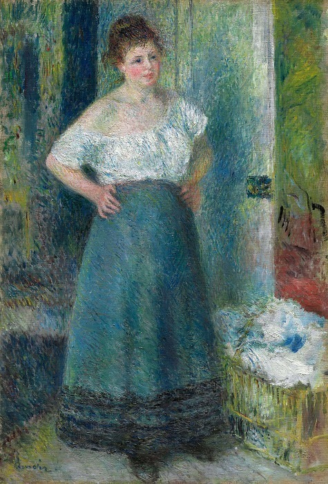 The Laundress. Pierre-Auguste Renoir
