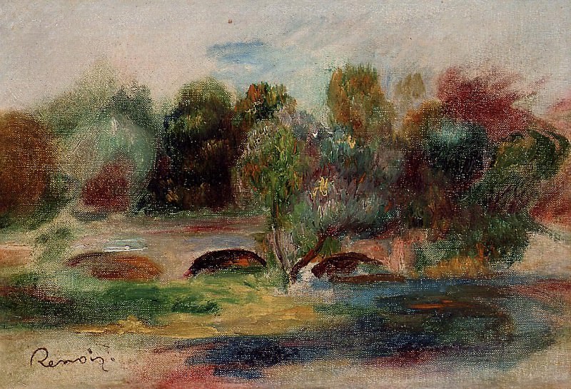 Landscape with Bridge - 1900. Pierre-Auguste Renoir