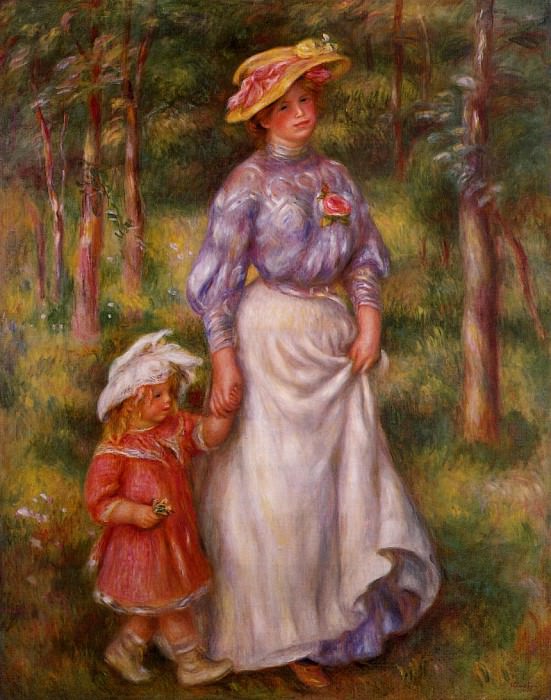 The Promenade (also known as Julienne Dubanc and Adrienne) - 1906. Pierre-Auguste Renoir