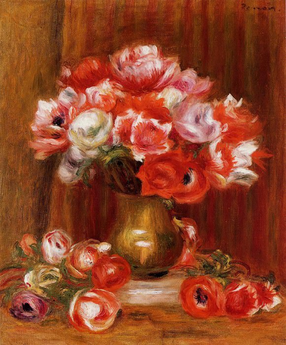 Anemones - 1909. Pierre-Auguste Renoir