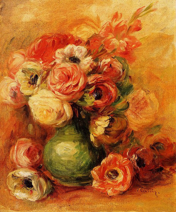 Still Life with Roses - 1910. Pierre-Auguste Renoir