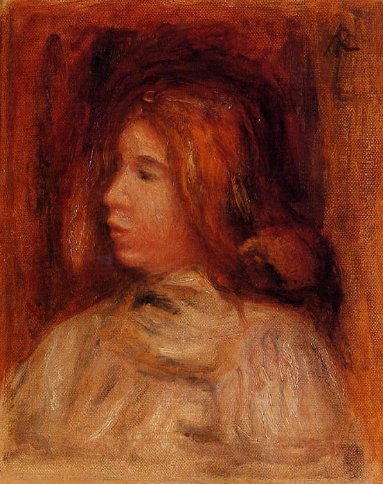Portrait of a Young Girl. Pierre-Auguste Renoir