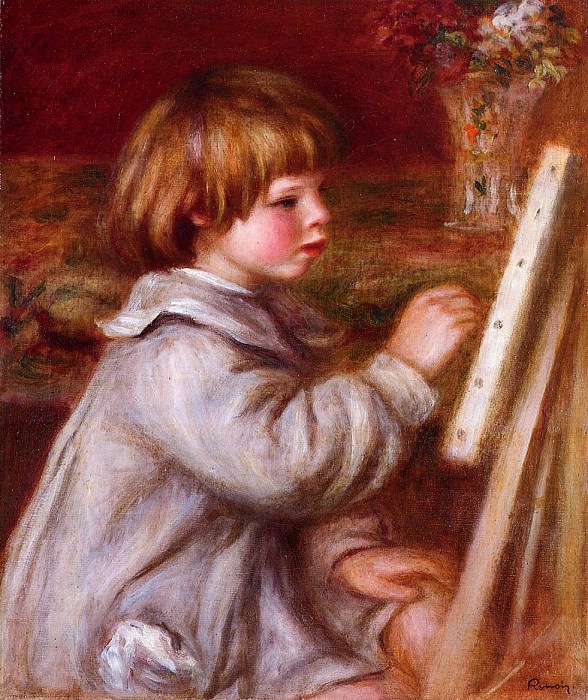 Portrait of Claude Renoir Painting. Pierre-Auguste Renoir