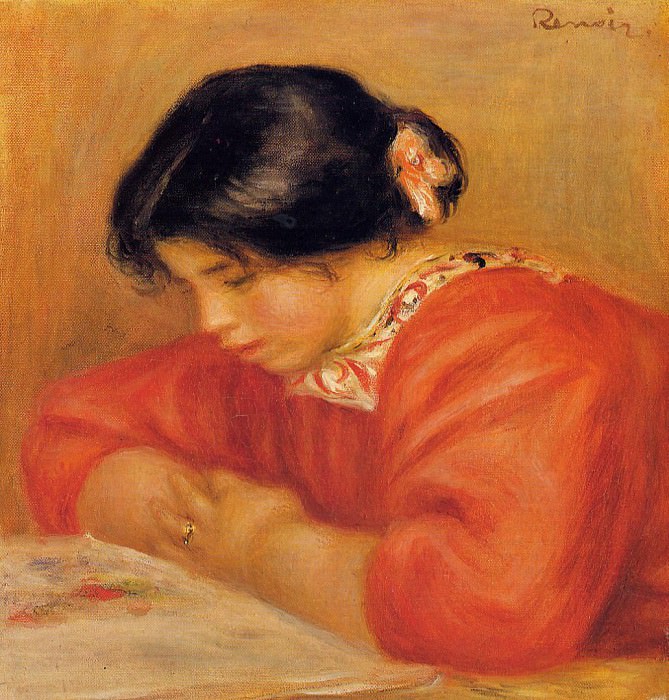 Leontine Reading - 1909. Pierre-Auguste Renoir