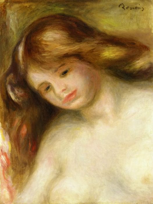 Bust of a Young Nude. Pierre-Auguste Renoir