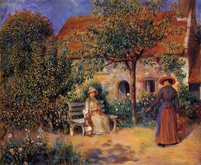 Garden Scene in Brittany. Pierre-Auguste Renoir