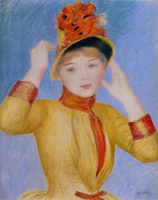 Bust of a Woman (also known as Yellow Dress). Pierre-Auguste Renoir