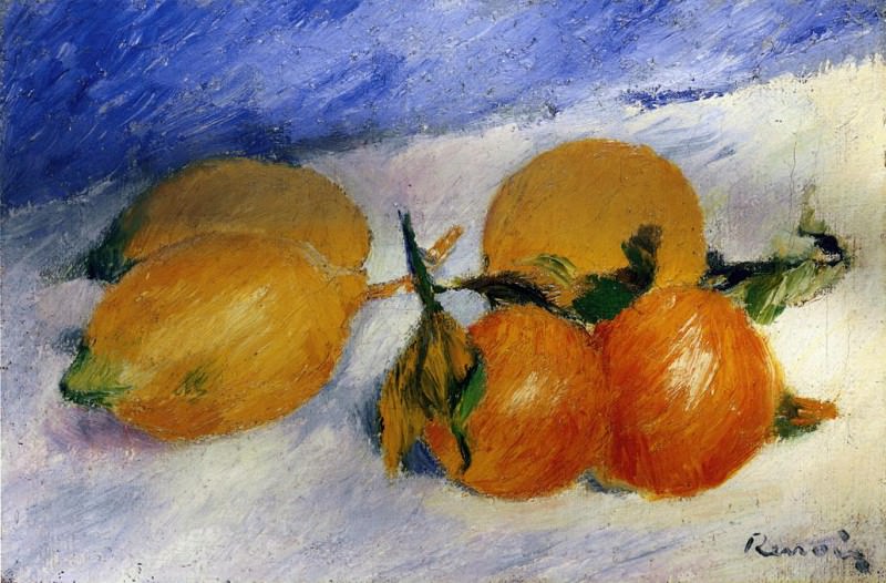 Still Life with Lemons and Oranges - 1881. Pierre-Auguste Renoir